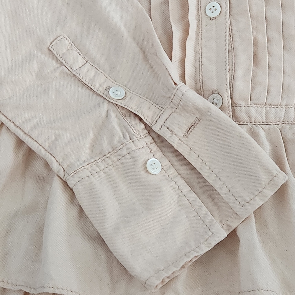 J.Crew Wmns Tiered Pin Tuck Cotton Shirt Mini Dress Ruffle Twee Preppy Academia - Picture 5 of 9